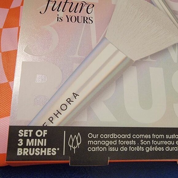 Sephora Collection Mini Brush Set NEW with Makeup Pouch 2 of 2 - Picture 7 of 10